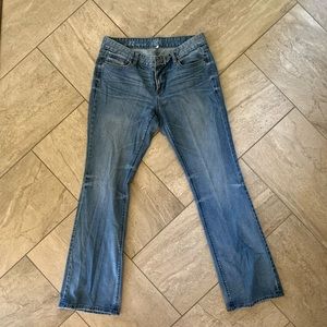 Worn denim bootcut jeans by Loft